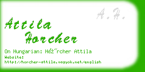 attila horcher business card